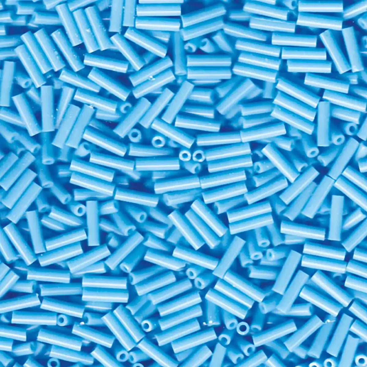 Miyuki Bugles #2 Size, 6mm, BGL2-413, Opaque Turquoise Blue, 10g - The Argus Collection