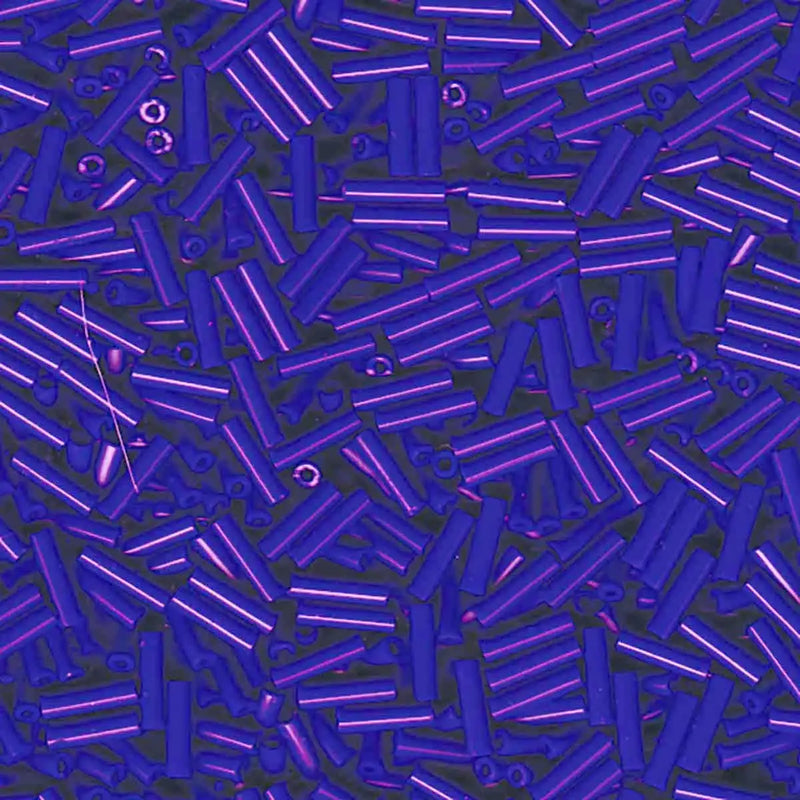 Miyuki Bugles #2 Size, 6mm, BGL2-414, Opaque Cobalt, 10g - The Argus Collection