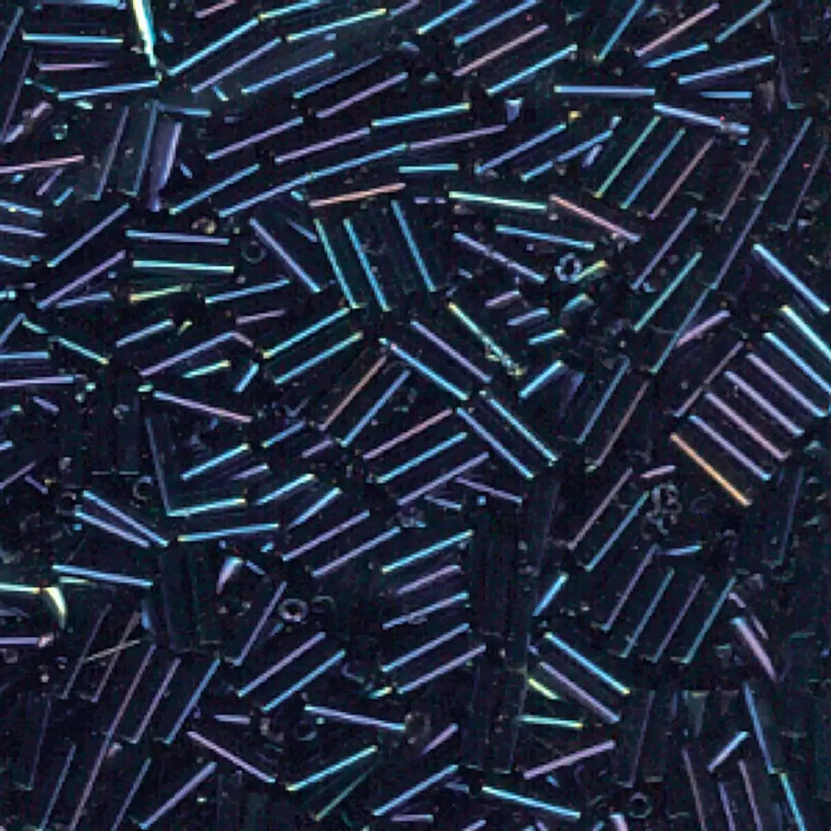 Miyuki Bugles #2 Size, 6mm, BGL2-452, Metallic Blue Iris, 10g - The Argus Collection