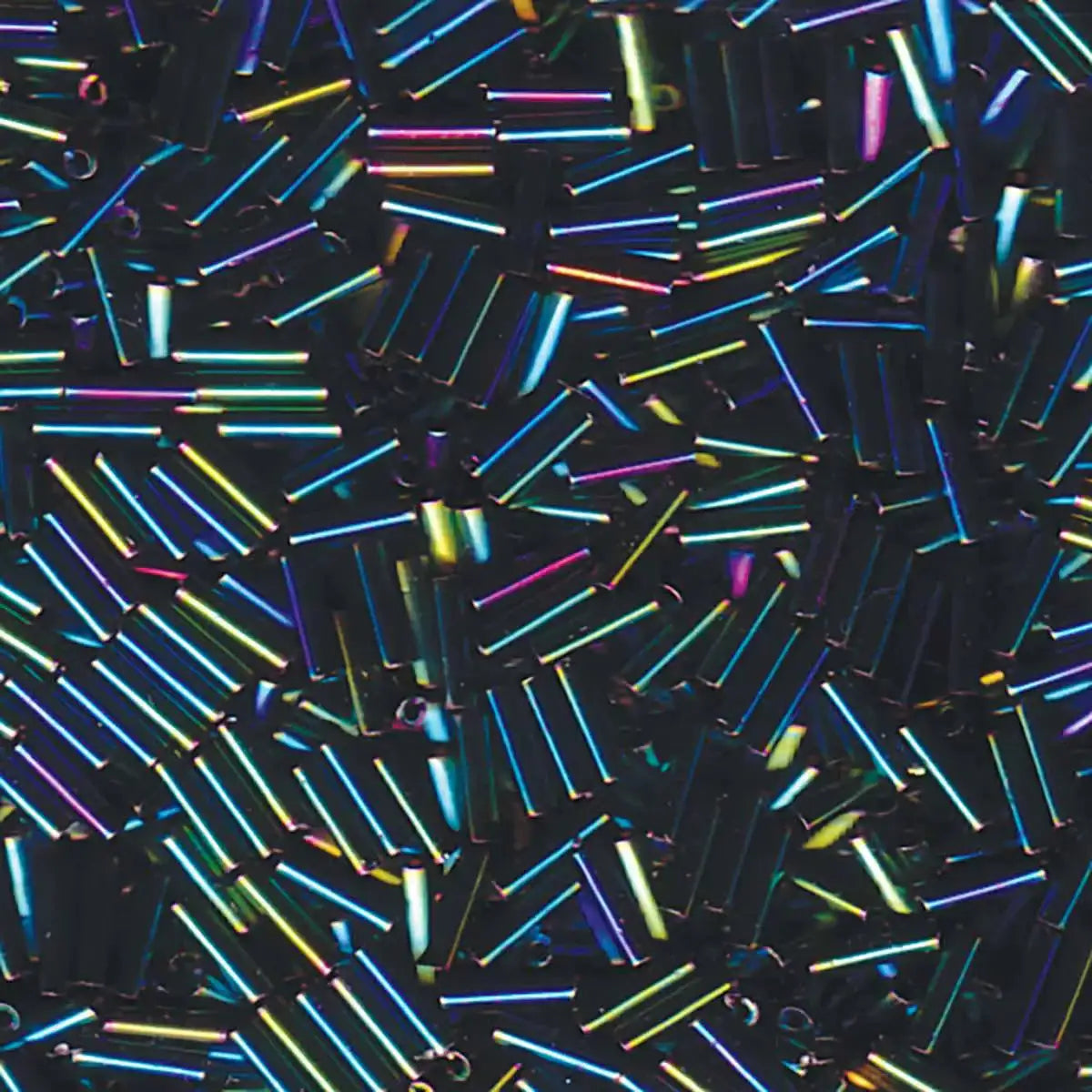 Miyuki Bugles #2 Size, 6mm, BGL2-455, Metallic Variegated Iris, 10g - The Argus Collection