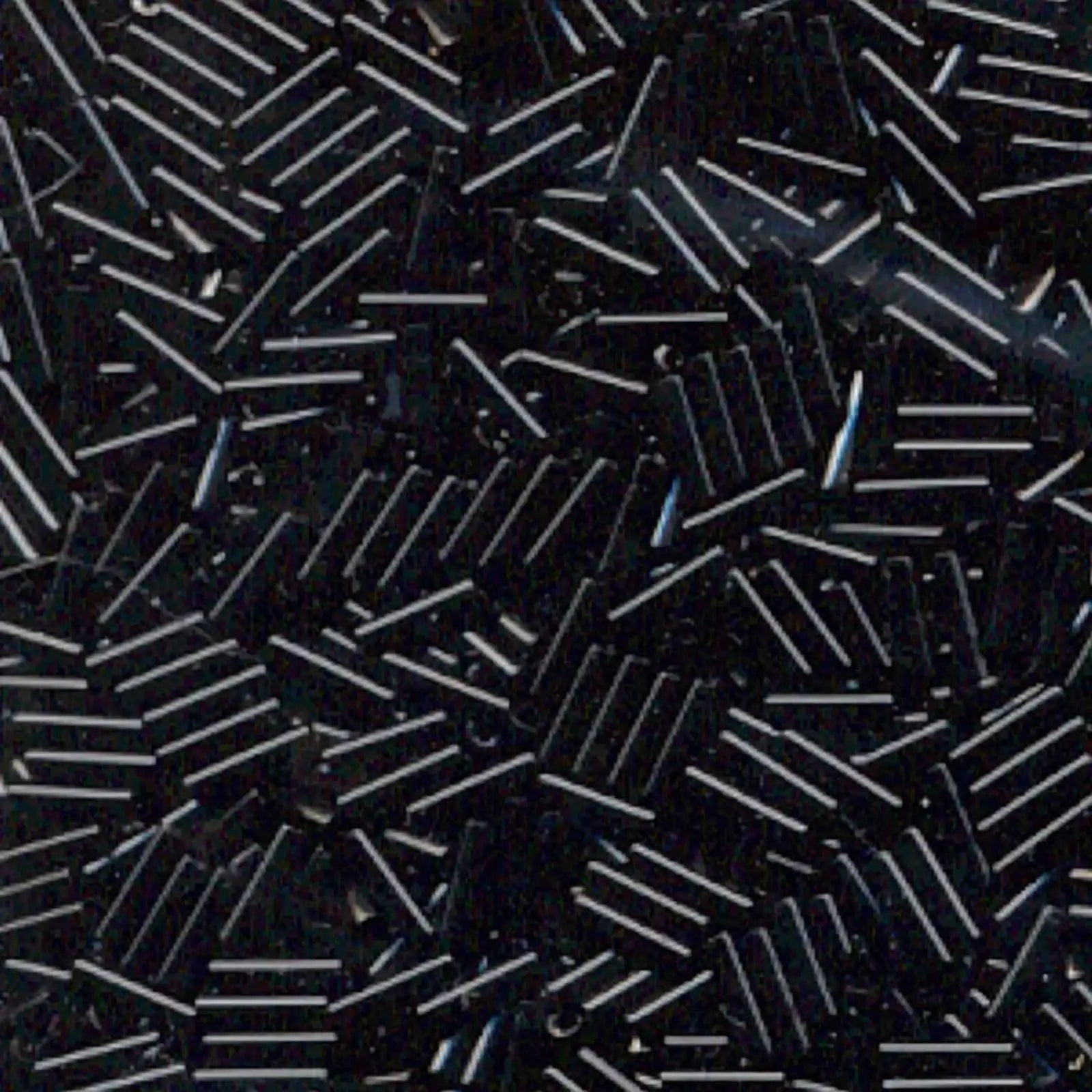 Miyuki Bugles #2 Size, 6mm, BGL2-074, Opaque Black, 10g - The Argus Collection