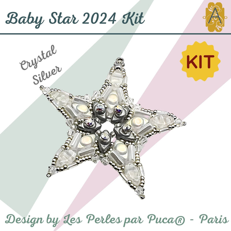 Star 2024 Ornament Complete Bead Kit, design by Les Perles par Puca®