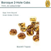 Baroque 7mm Cabochons, Backlit Collection-II, 8 colors - The Argus Collection