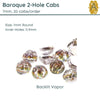 Baroque 7mm Cabochons, Backlit Collection-I, 9 colors - The Argus Collection