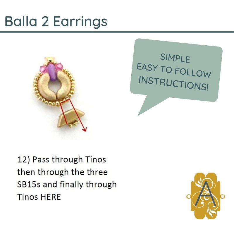 Balla 2 Earrings Pattern par Puca - The Argus Collection