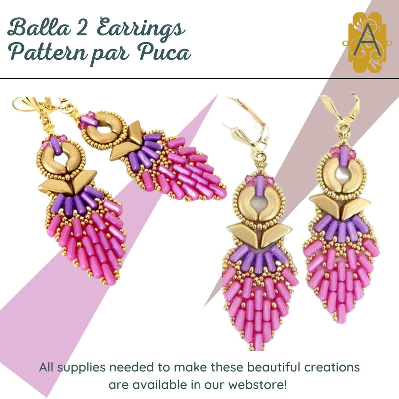 Balla 2 Earrings Pattern par Puca - The Argus Collection