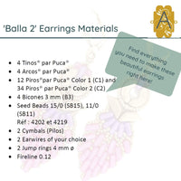 Balla 2 Earrings Pattern par Puca - The Argus Collection