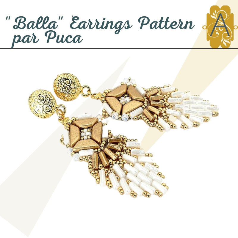 Balla Earrings Pattern par Puca - The Argus Collection