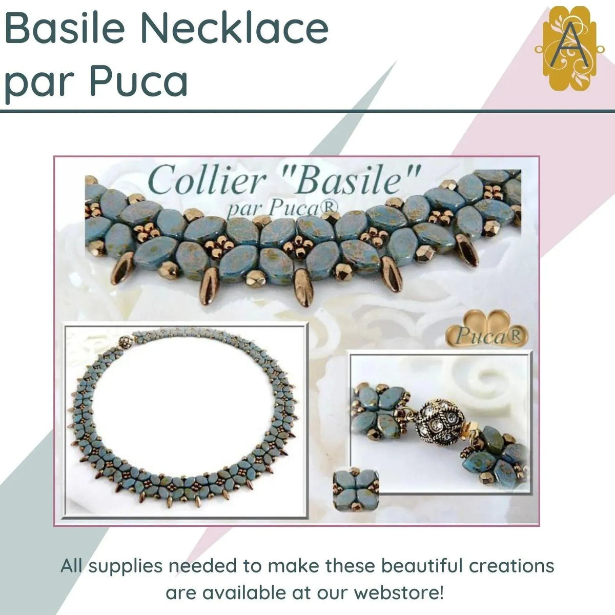 Basile Necklace Pattern par Puca - The Argus Collection