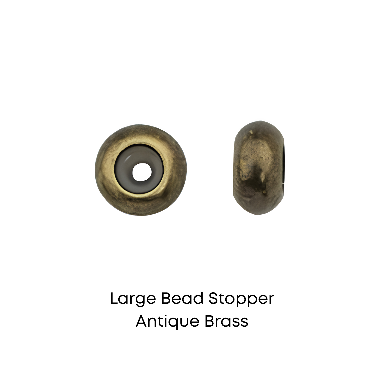 Large Bead Stoppers for Leather, Cord or Chain, Hole 3mm