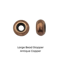 Large Bead Stoppers for Leather, Cord or Chain, Hole 3mm