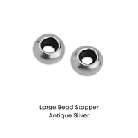 Large Bead Stoppers for Leather, Cord or Chain, Hole 3mm