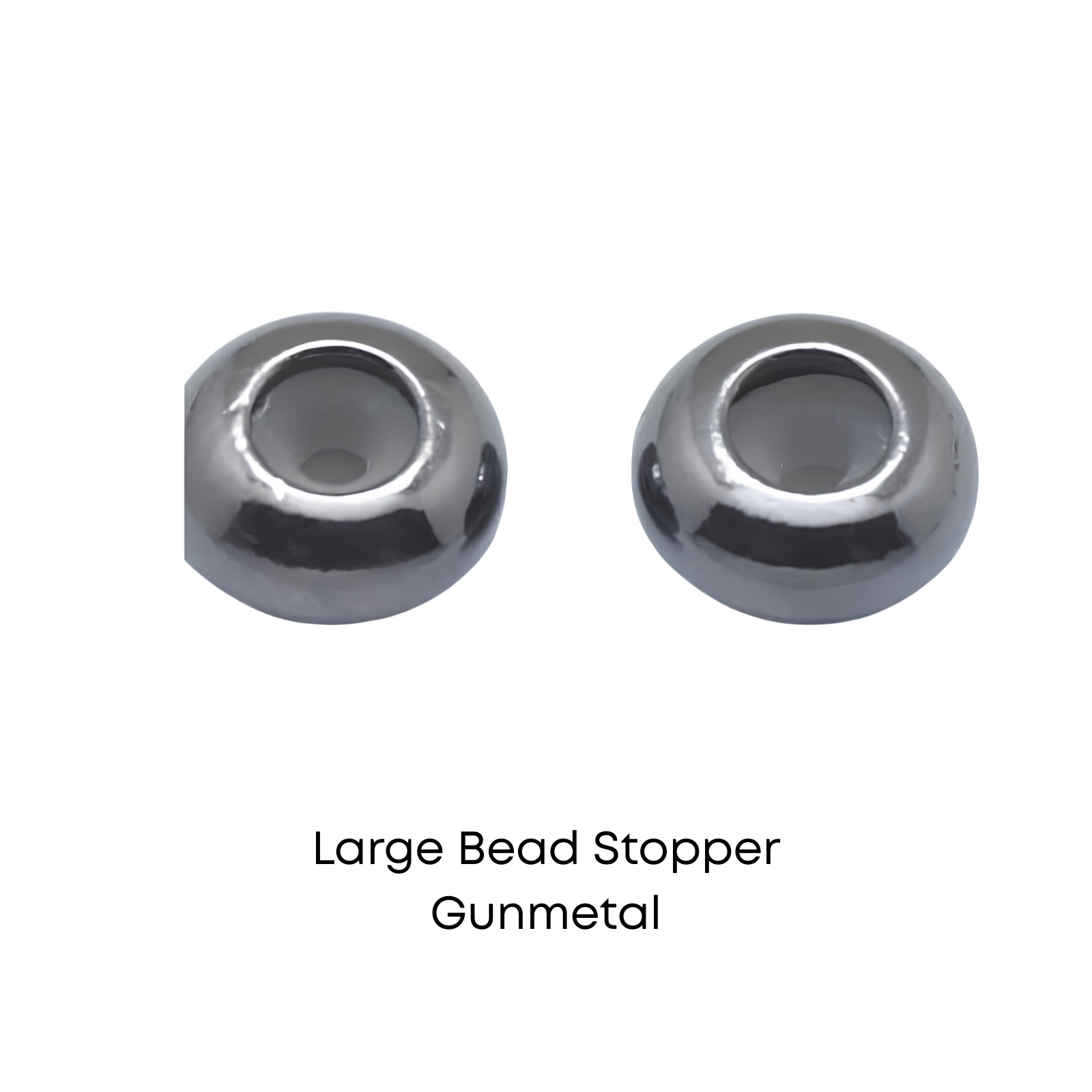 Large Bead Stoppers for Leather, Cord or Chain, Hole 3mm