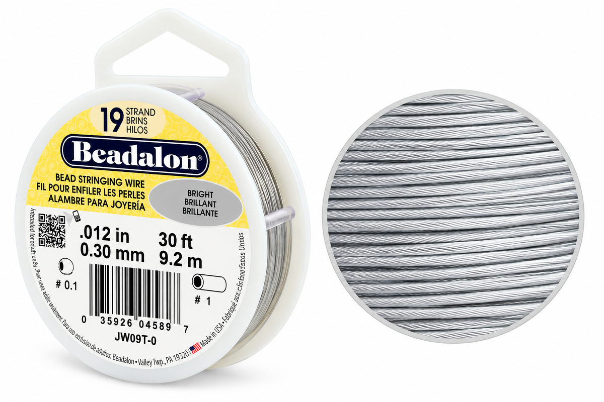 19 Strand Bead Stringing Wire – .012" (0.30mm)