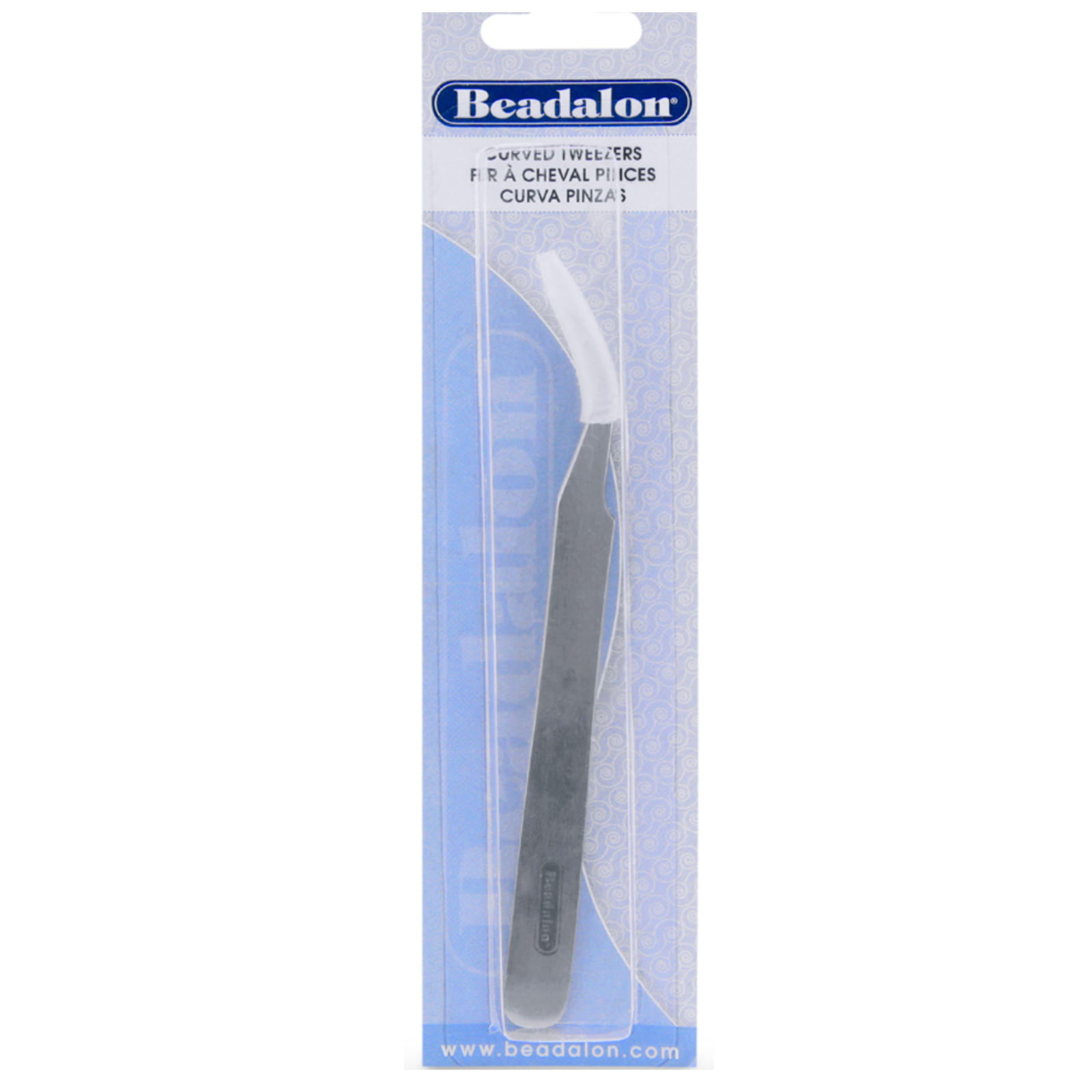 Beadalon Precision Tip Curved Tweezers, Surgical Stainless Steel