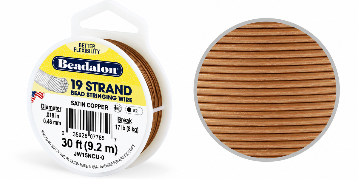 19 Strand Bead Stringing Wire – .018" (0.46mm)
