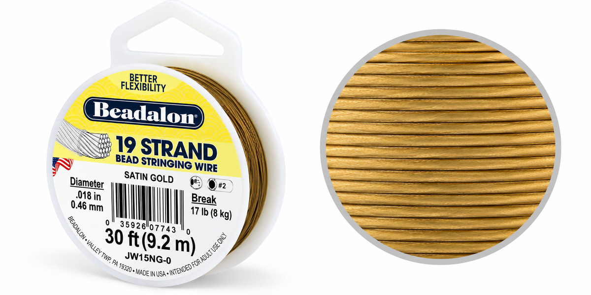 19 Strand Bead Stringing Wire – .018" (0.46mm)