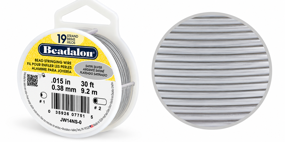 19 Strand Bead Stringing Wire – .015" (0.38mm)