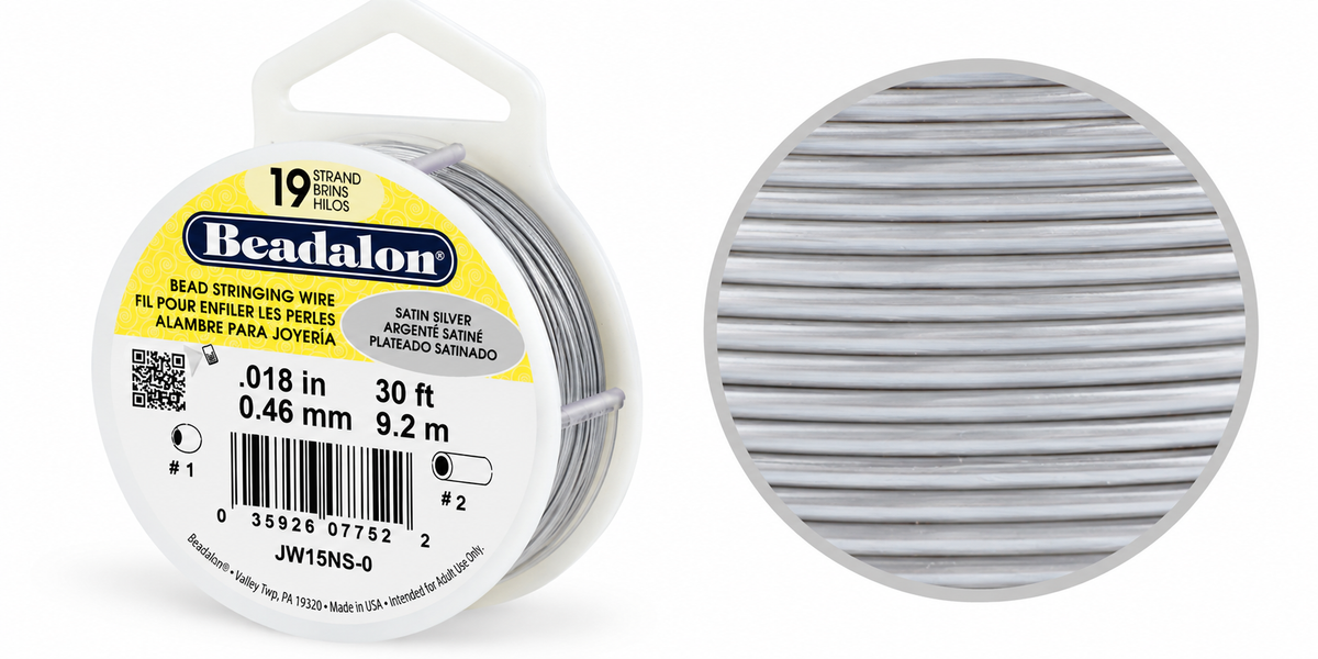 19 Strand Bead Stringing Wire – .018" (0.46mm)