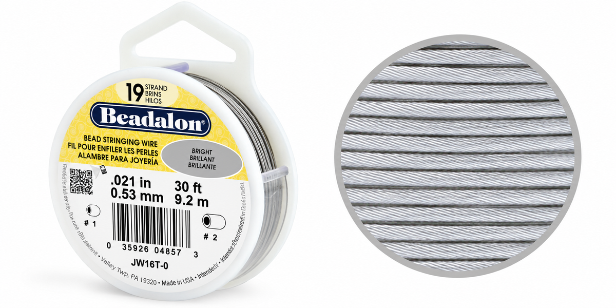 19 Strand Bead Stringing Wire – .021" (0.53mm)