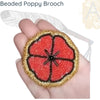 Beaded Poppy Brooch Kit, with Video Tutorial, for Remembrance Day - The Argus Collection