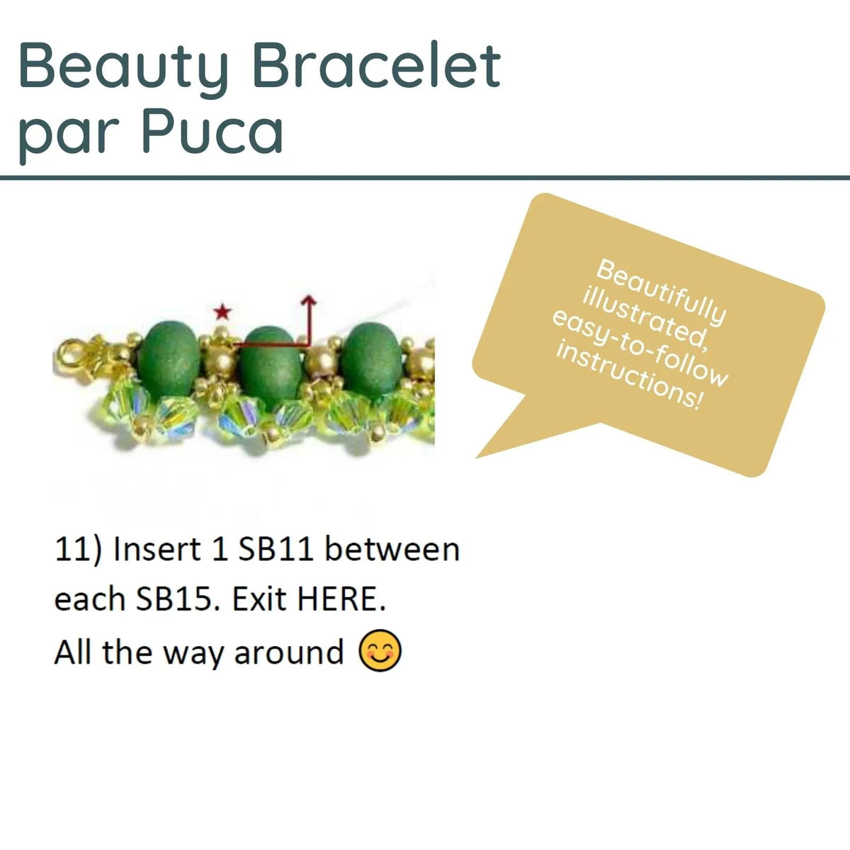 Beauty Bracelet Pattern par Puca - The Argus Collection