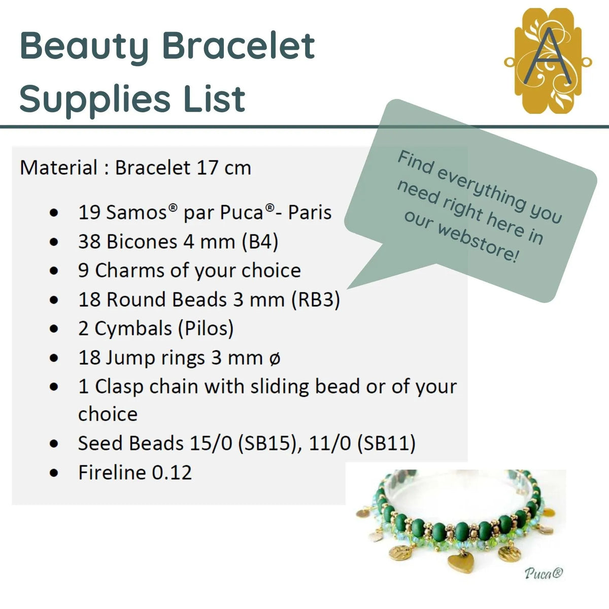 Beauty Bracelet Pattern par Puca - The Argus Collection