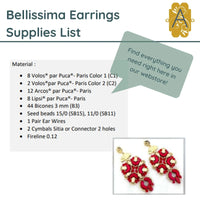 Billissima Earrings Pattern . A list of all the Material you will need. - The Argus Collection