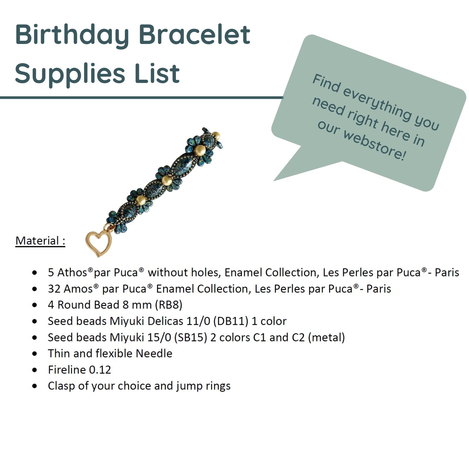 Birthday Bracelet Pattern by Finuccia Sefi Créations