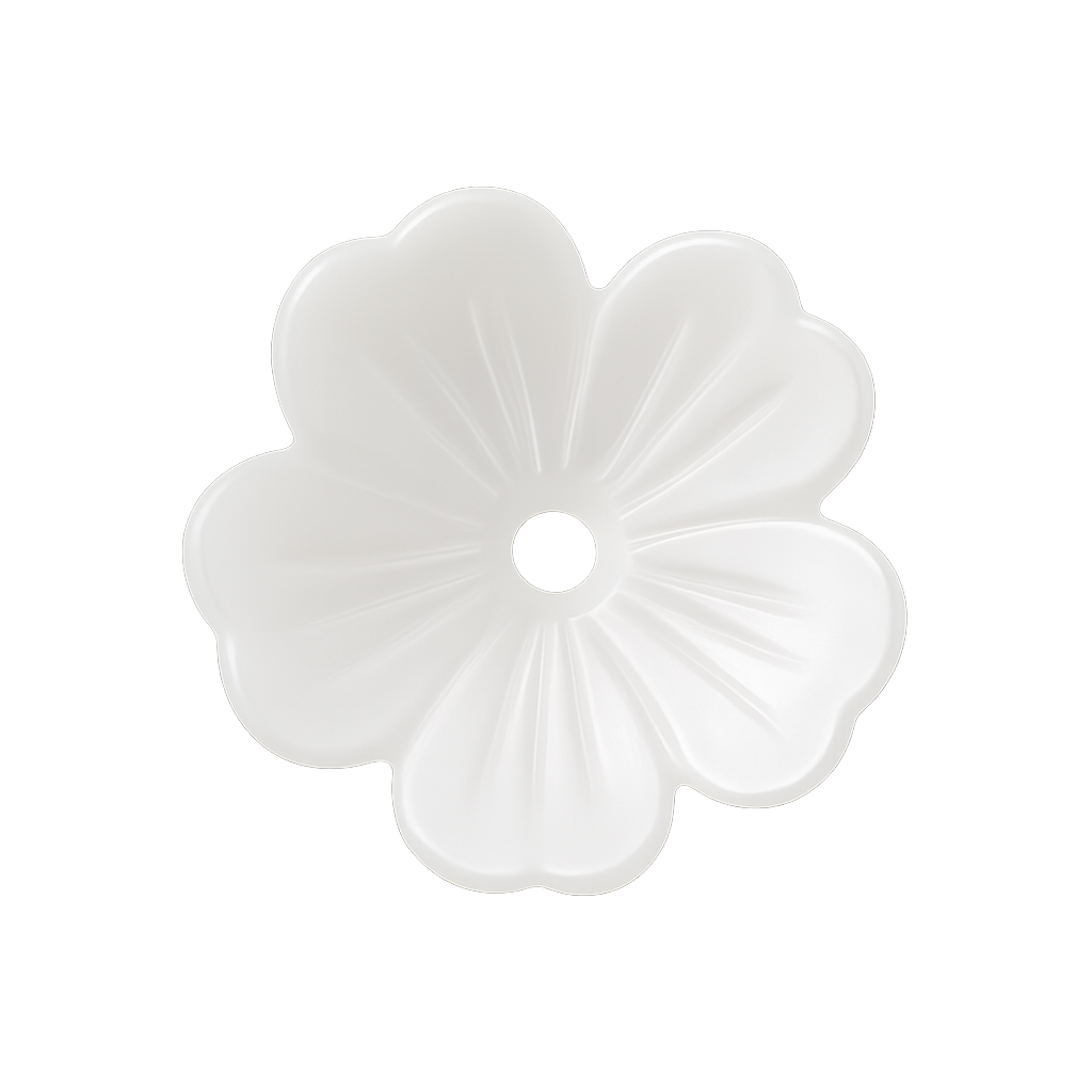 Blossom Lucite Flower Beads or Bead Caps, 10mm