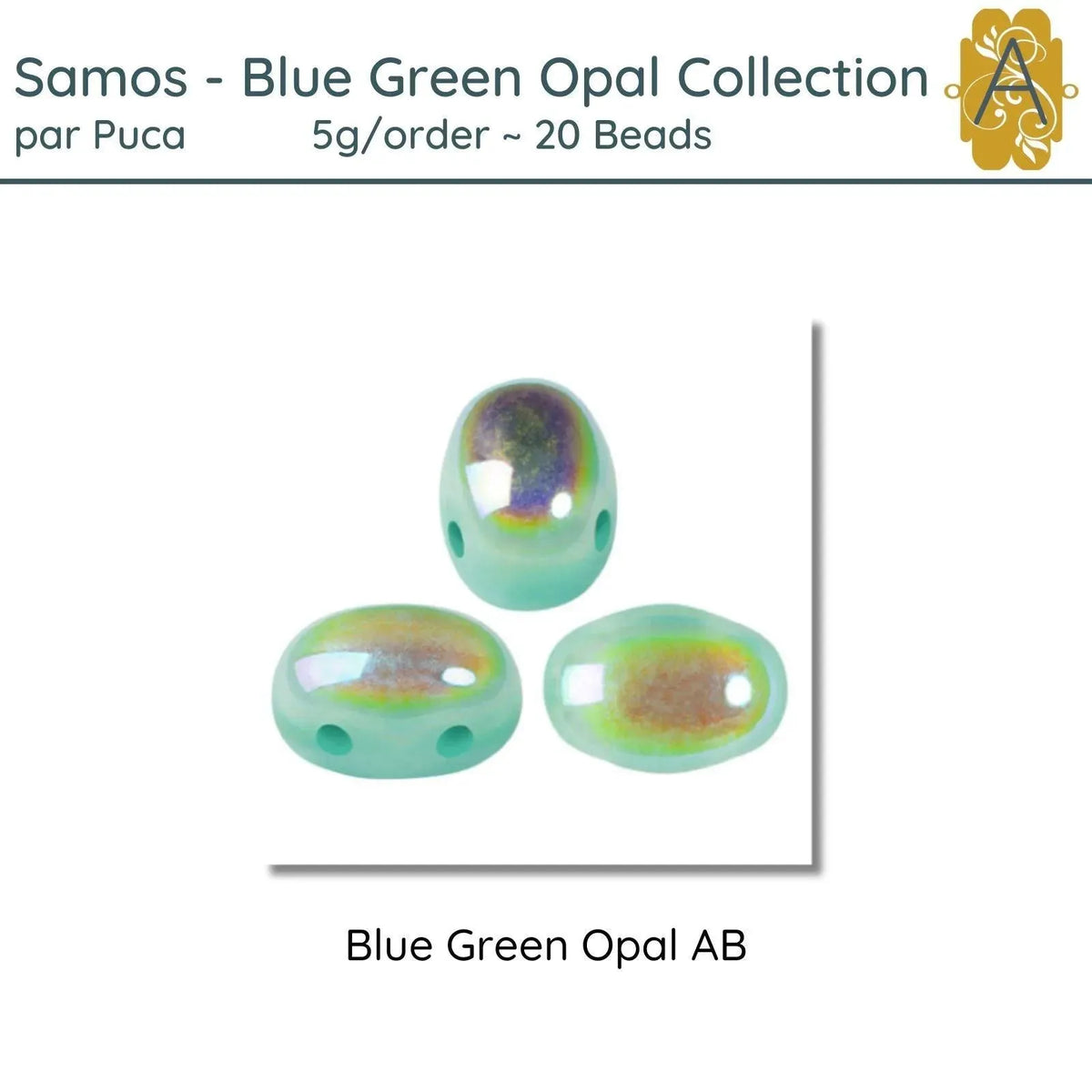 Samos par Puca, 5g, Blue Green Opal Collection, 8 Finishes - The Argus Collection