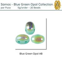 Samos par Puca, 5g, Blue Green Opal Collection, 8 Finishes - The Argus Collection