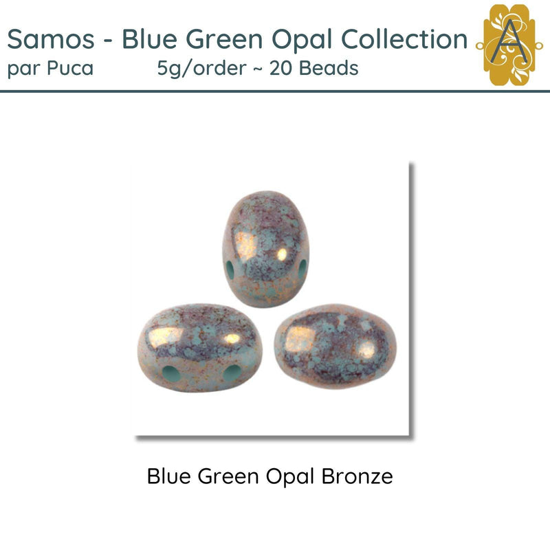 Samos par Puca, 5g, Blue Green Opal Collection, 8 Finishes - The Argus Collection