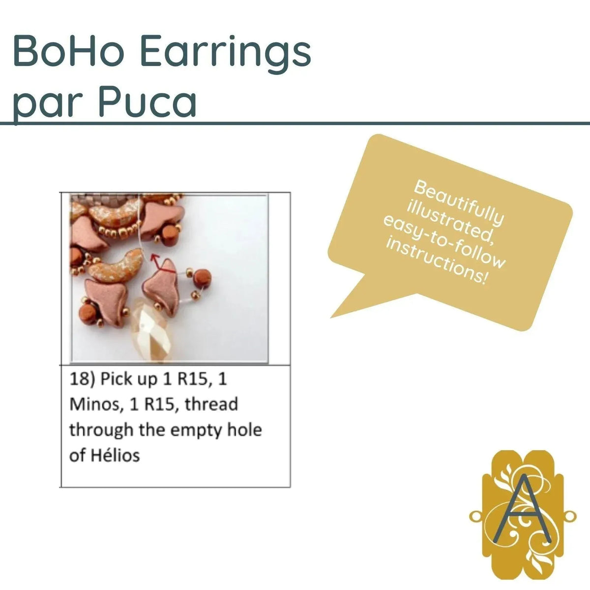 BoHo Earrings Pattern par Puca - The Argus Collection