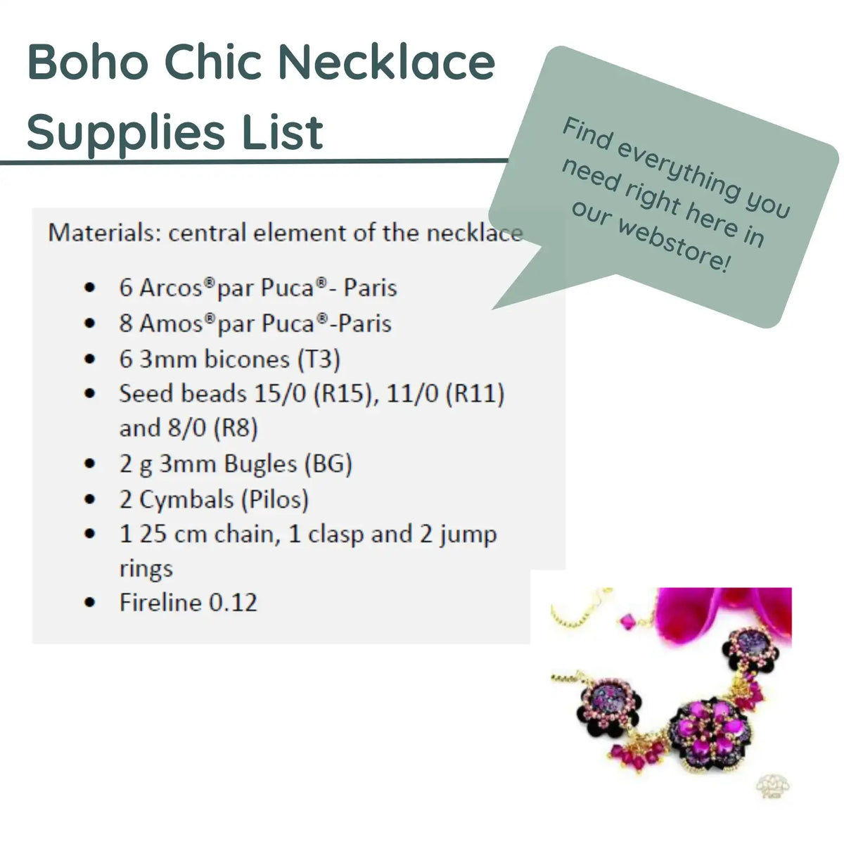 BohoChicNecklaceMaterials - The Argus Collection