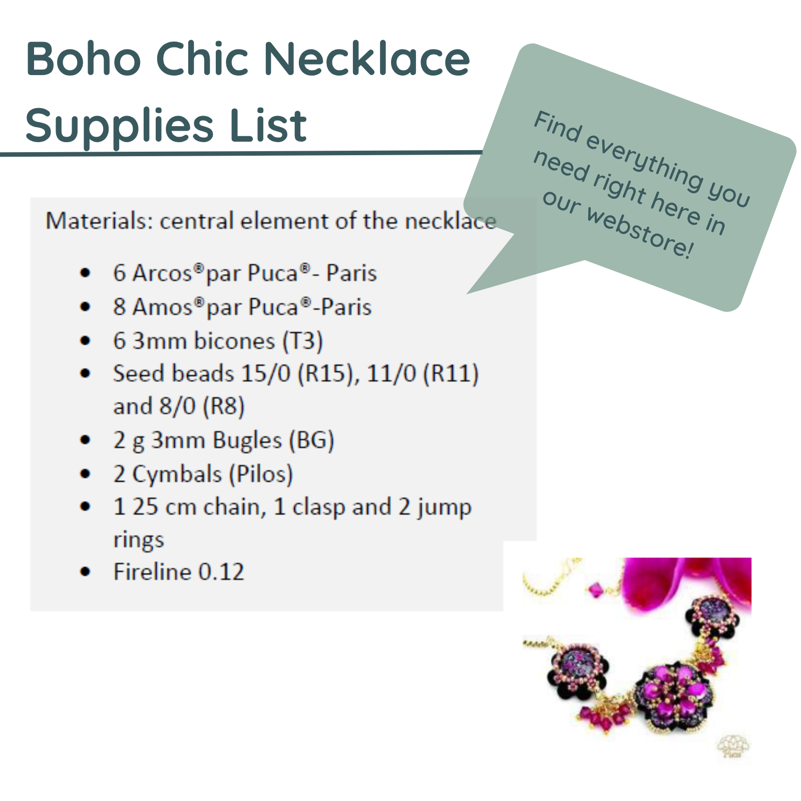 Boho Chic Necklace Pattern par Puca