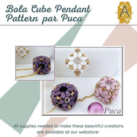 Bola Cube Pendant Pattern par Puca - The Argus Collection