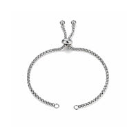 Adjustable Bolo Bracelet Chains with Rhinestone Endings - Adjustable Bolo Bracelet Chains with Rhinestone Endings - Silver\Clear , The Argus Collection
