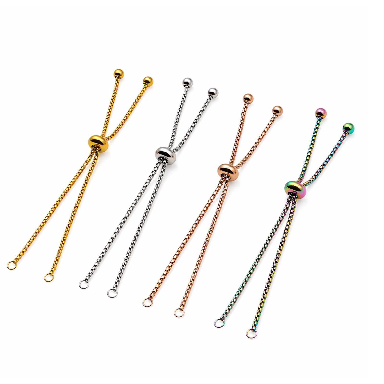 Adjustable Bolo Bracelet Chain With Ball Ends - Adjustable Bolo Bracelet Chain With Ball Ends - Gold Plate 1 PCS , The Argus Collection