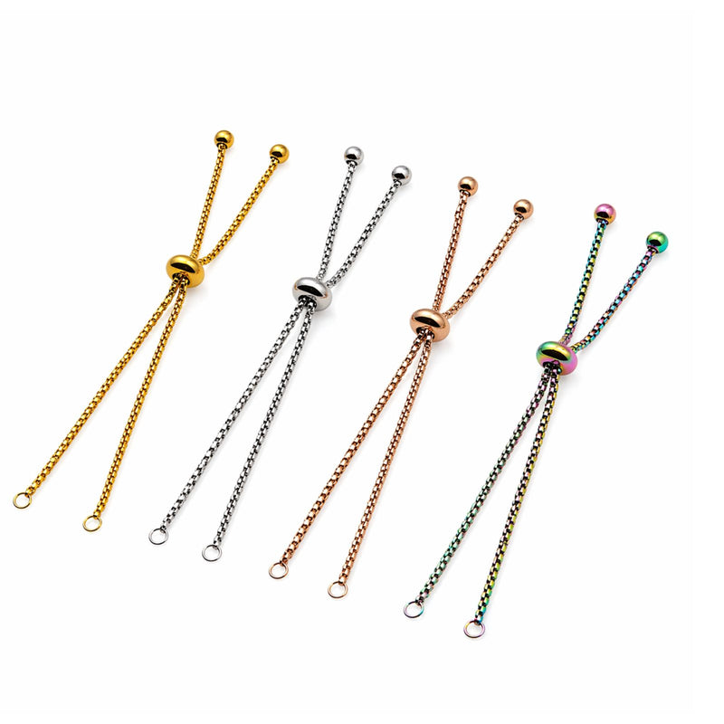 Adjustable Bolo Bracelet Chain With Ball Ends - Adjustable Bolo Bracelet Chain With Ball Ends - Gold Plate 1 PCS , The Argus Collection