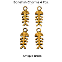 Bonefish Charms or Dangles, 4 Pcs. 2 Colors - The Argus Collection