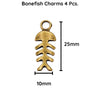 Bonefish Charms or Dangles, 4 Pcs. 2 Colors - The Argus Collection