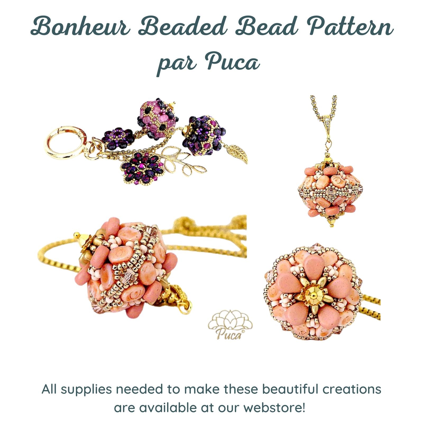 Bonheur Beaded Bead Pattern par Puca