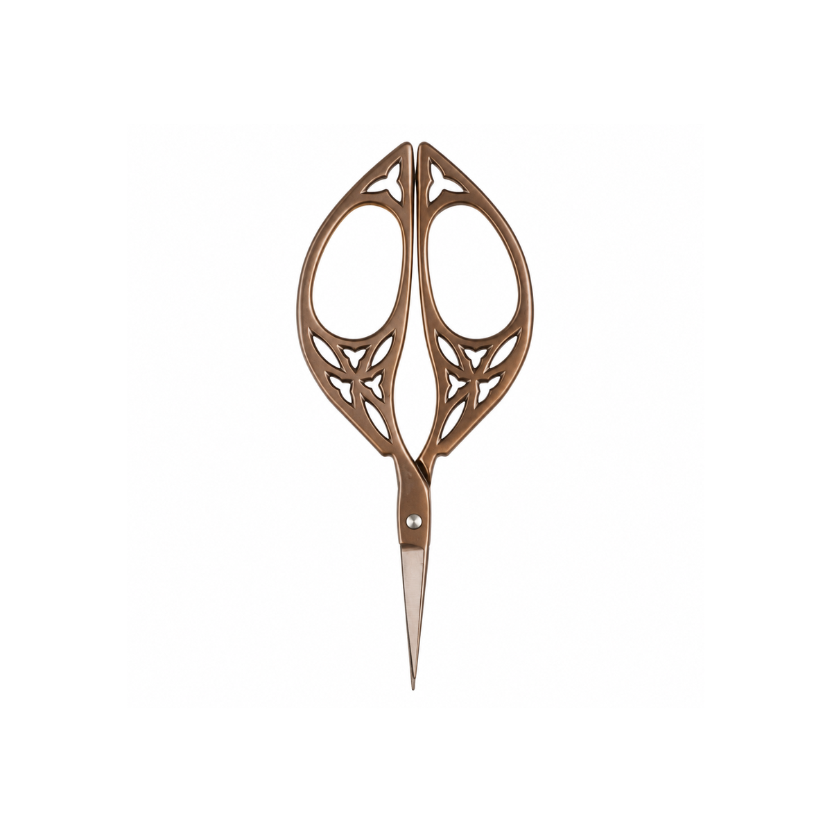 Botanical Leaf Craft Scissors in Antique Bronze with fine pointed blades