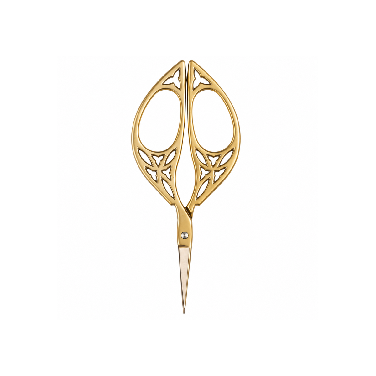Botanical Leaf Craft Scissors in Gold with fine pointed blades
