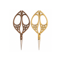 Botanical Leaf Craft Scissors in Antique Bronze and Gold finishes