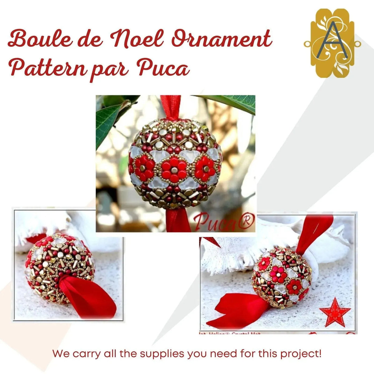 Boule de Noel 2021 Ornament Pattern par Puca - The Argus Collection