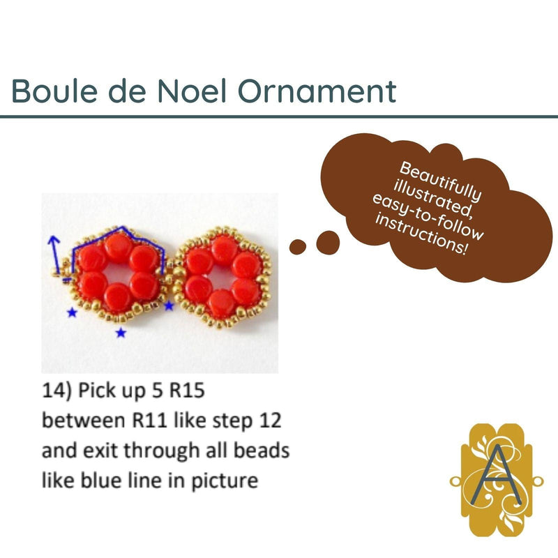 Boule de Noel 2021 Ornament Pattern par Puca - The Argus Collection