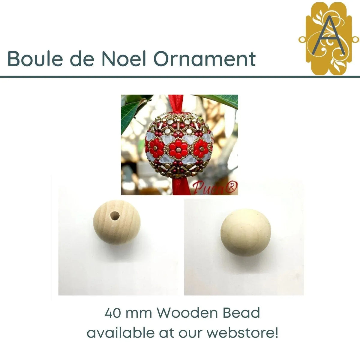 Boule de Noel 2021 Ornament Pattern par Puca - The Argus Collection