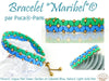 Bracelet 'Maribel' by Puca Paris with green and blue pattern on a white background